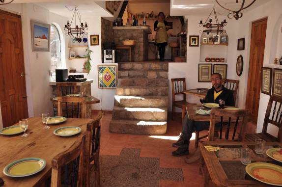 Nosso primeiro e delicioso restaurante em Copacabana, na Bolívia